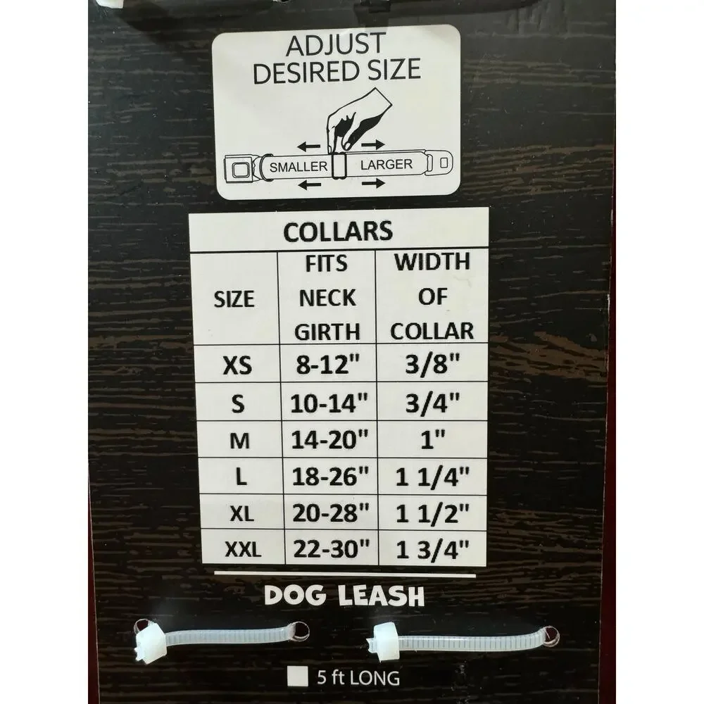 Buckle -Down Yellowstone Pet Products Size XS Collar and 5 Ft Long Leash Dutton